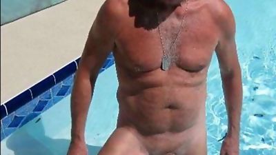 Silver seniors out n hard, Outdoor, Gay, Daddies