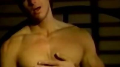 Hunky Gent Strokes And Cums, Cumshot, Masturbating, Solo, Big Muscles Big Cocks