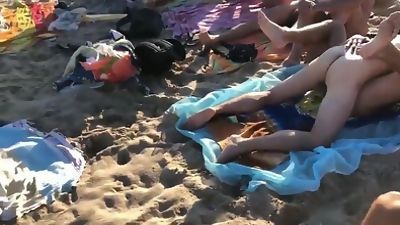 two guys fucking on the beach, Anal, Bikini, Outdoor, Beach, Gay, Swimsuit