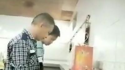 Exhib Crusing in the bathroom, Amateur, Asian, Handjob