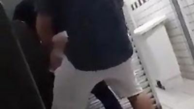 Quick fuck while cruising in the toilets, Amateur, Anal, Gay