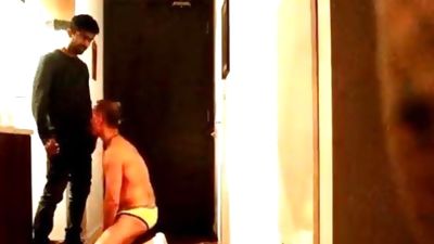 Suck on knees. Hidden cam., Amateur, Blowjob, Old And Young