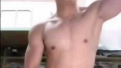 肌肉学长射, Amateur, Asian, Hairy