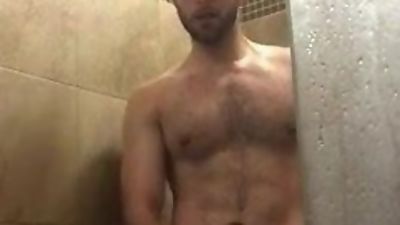 Slut cum in to shower, Cumshot, Hunks, Slave