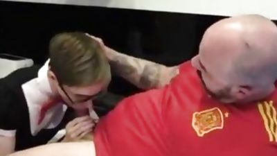 French maid boy and his master, Anal, Crossdresser, Bareback, French