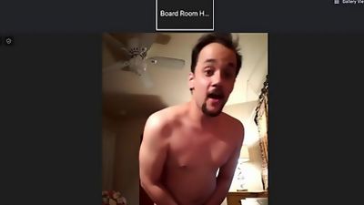 NAKED NIGHTMARE ZOOM CALL, Masturbating, Slave, Small Cock