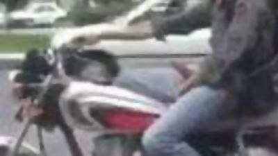 Dick flash while riding bike, Black, Masturbating, Outdoor