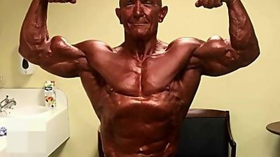 Mature Bodybuilding Grandpa Daddy Bernie Cooper Solo Shots., Outdoor, Bears, Daddies