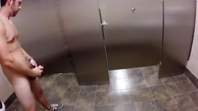 Public washroom fun, Amateur, Blowjob, Masturbating, HD Porn, Public