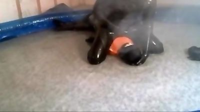 Frogman humps and shoots over surfer in shallow pool water, Amateur, Fetish, Jerking