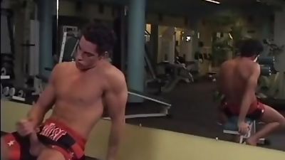 Sexy Gym Stud Jerking Off His Fat Uncut Cock, Big Cock, Masturbating, Gay