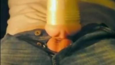 Me fucking Fleshlights until I cum, Amateur, Big Cock, Homemade, Jeans