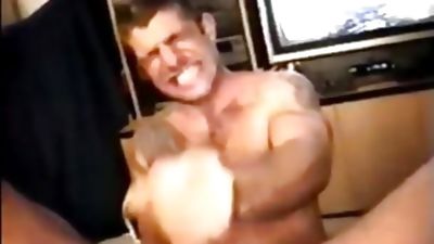 Str8 football player demands service after game, Big Cock, Blowjob, Cumshot