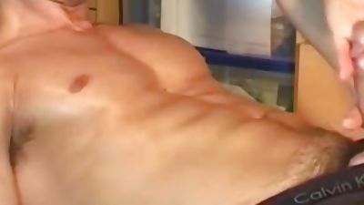 A swimmer guiy get wanked his huge cock by us!, Big Cock, Cumshot, Handjob, Keumgay