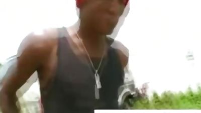 Black guy sucks white in public, Big Cock, Black, Blowjob