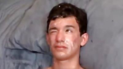 Twink Gets Soaked in Cum!, Blowjob, Cumshot, Facial, Bukkake Boys
