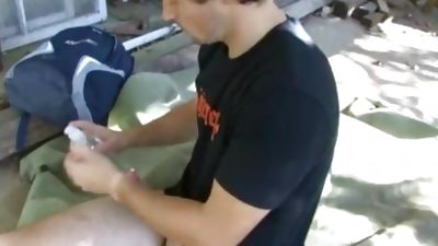 Aussie cowboy caught a guy playing with his ass, Anal, Ass, Outdoor