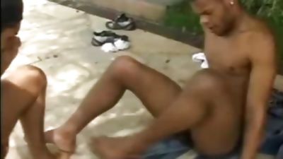 Getting Naughty At The Garden, Anal, Blowjob, Hardcore, Gay, Outdoor, Gay Porn Interracial