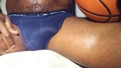 Big Black Dick Talking Dirty To His White Friend After Basketball Massage, Interracial, Massage, POV