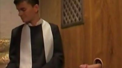 Father takes more than their confessions, Anal, Gloryhole, Gay