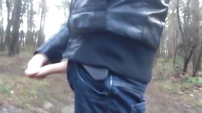 a game with a penis but a surprise!, Big Cock, Masturbating, Outdoor