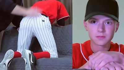 18 Year Old Straight Boy Spanked in a Baseball Uniform, Old And Young, Teen, Daddies