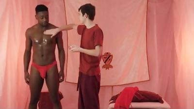 Interracial Bareback With Cute Twink, Big Cock, Cumshot, Interracial