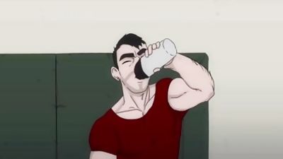 Living Room muscle growth full version by taka, Big Cock, Cumshot, Handjob