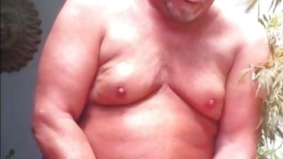 Cumming on the Patio, Masturbating, Outdoor, Gay