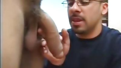 Suckin His large Uncut Tool In Lieu Of Rent specie, Black, Blowjob, Brunette