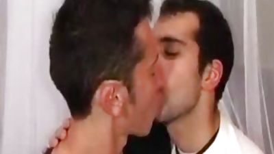 kissing males, Anal, European, Blowjob