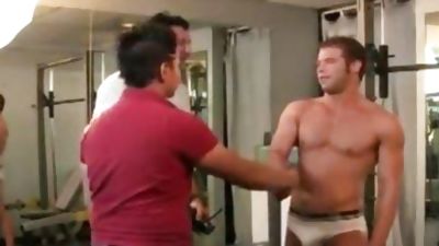 Hunky homo Gym Rats engulf & pound, Big Cock, Blowjob, Bears