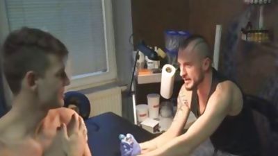 yummy Sex For cash In A Tattoo Studio, Amateur, European, Blowjob