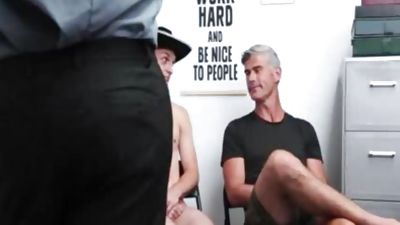 Shoplifter And two men Barefucking, Big Cock, Old And Young, Teen