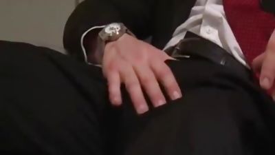 Office bare threesome, Creampie, Threesome, Bareback