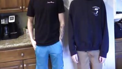 Midwest College Frat rod bonks homosexual chap, Big Cock, Blowjob, Hairy, Gay