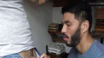 Latin Stranger gets specie In Exchange To His Tattoed wazoo, Ass, Cumshot, Hardcore