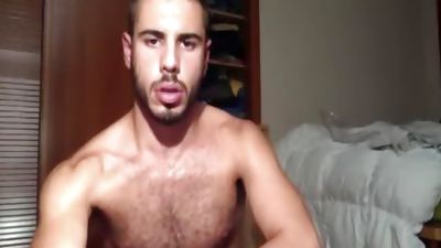 hairy lad Solo By cam With Mega sex tool's, Dildo, Hairy, Solo