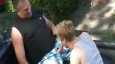 legal age teenager Sucks Matures Stout shlong, Blowjob, Outdoor, Teen, Gay