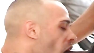 Tatted Up White man Sucks A big black penis, Big Cock, Black, Blowjob