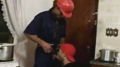 Plugged By The Plumber, Blowjob, Cumshot, Bears