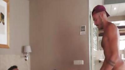 RollerMan Roque bangs Patrick Dei & Oscar Marin - tasty trio, Blowjob, Creampie, Threesome