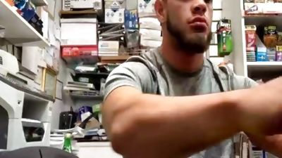 juicy ARAB twink CUMS AT WORK(GAS STATION) juicy AF!!!, Masturbating, Jocks, Twinks