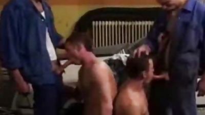 Foursome In Garage, Anal, Foursome, Orgy