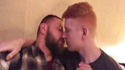Soft Ginger lad And bushy Hard dad Getting Ready, Hairy, Redhead, Daddies