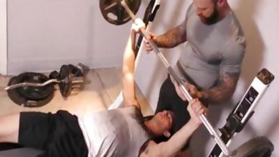 Son - Father Workout, Old And Young, Teen, Gym