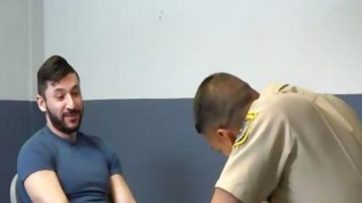 Hunky Suspect Sucks knob To Avoid Jail, Big Cock, Blowjob, Gay