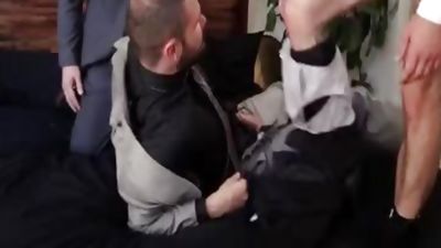 Suit fuck three-some, Threesome, Office, Suit and Tie