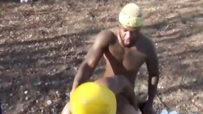 gay BBC Lumber Jack Workers, Big Cock, Black, Masturbating
