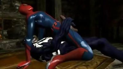 Spiderman and the alien, Anal, Blowjob, Hardcore